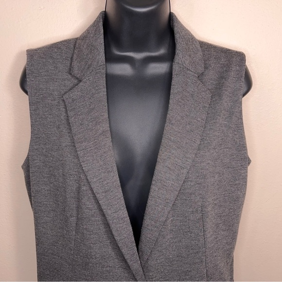Small Apt 9 Dark Grey Tunic Blazer Style Top Button Closure Office Classic - Picture 13 of 13